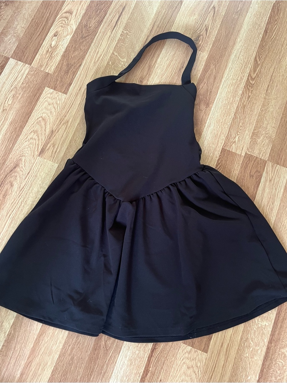 SHEIN Black Halter Skater Dress for Kids